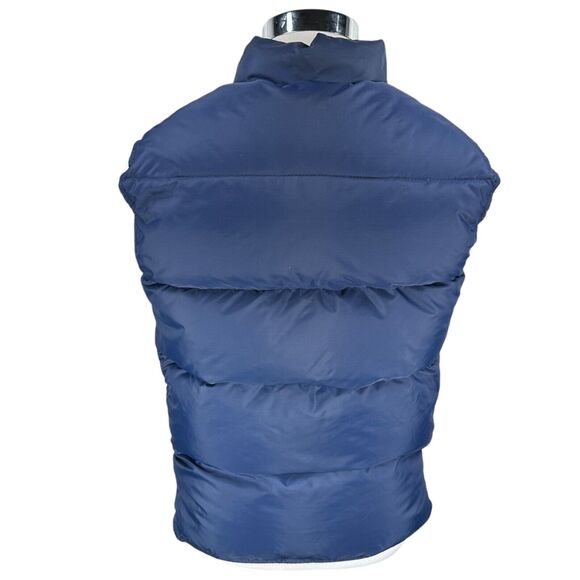 Vintage Woolrich Down Puffer Vest Womens Medium Blue Insulated Snaps 90s - Picture 4 of 11